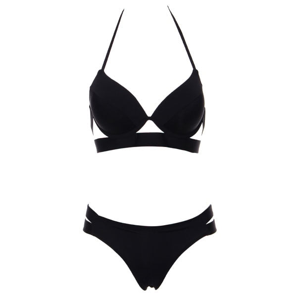 Andzhelika Bikinis Women Bandage Swimsuit Bikini 2020 Sexy Push Up Swimwear Low Waist Bathing Suit Halter Bikinis Suit Swim