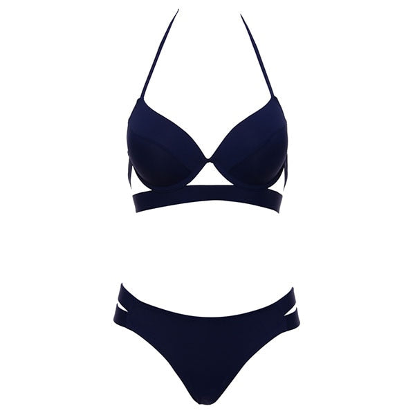 Andzhelika Bikinis Women Bandage Swimsuit Bikini 2020 Sexy Push Up Swimwear Low Waist Bathing Suit Halter Bikinis Suit Swim