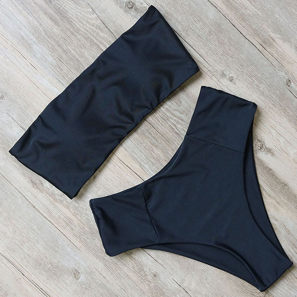 RUUHEE Bandage Bikini Swimwear Women Swimsuit High Waist Bikini Set 2020 Bathing Suit Push Up Maillot De Bain Femme Beachwear