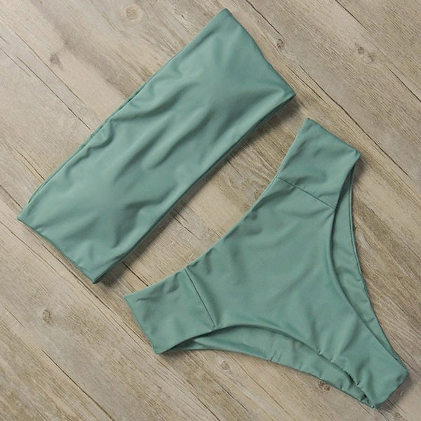 RUUHEE Bandage Bikini Swimwear Women Swimsuit High Waist Bikini Set 2020 Bathing Suit Push Up Maillot De Bain Femme Beachwear