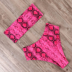 RUUHEE Bandage Bikini Swimwear Women Swimsuit High Waist Bikini Set 2020 Bathing Suit Push Up Maillot De Bain Femme Beachwear