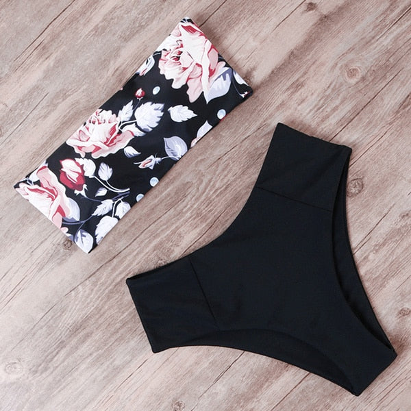 RUUHEE Bandage Bikini Swimwear Women Swimsuit High Waist Bikini Set 2020 Bathing Suit Push Up Maillot De Bain Femme Beachwear