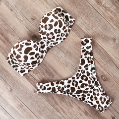RUUHEE Bikini Swimwear Women Swimsuit 2020 Leopard Brazilian Bikini Set Push Up Bathing Suit Female Summer Beach Wear Biquini
