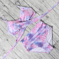 High Waist Bikini Push Up Printed Bikini 2020 Leoprad Swimsuit Women Bathing Suit Women Cross Bandage Swimwear Multiple Color