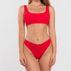 2020 High Waist Bathing Suits Push Up Sexy Yellow Swimsuit Women Sport Crop Bikini Sets Woman Beach Swimwear Brazilian Clothes