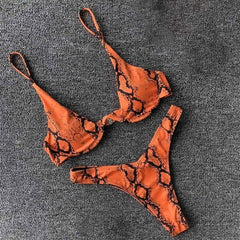 Hot Sale Women Push-up Bandage Bikini Solid Color Swimsuit Low Waist Triangle Swimwear Sexy Bathing Suit Maillot De Bain Femme