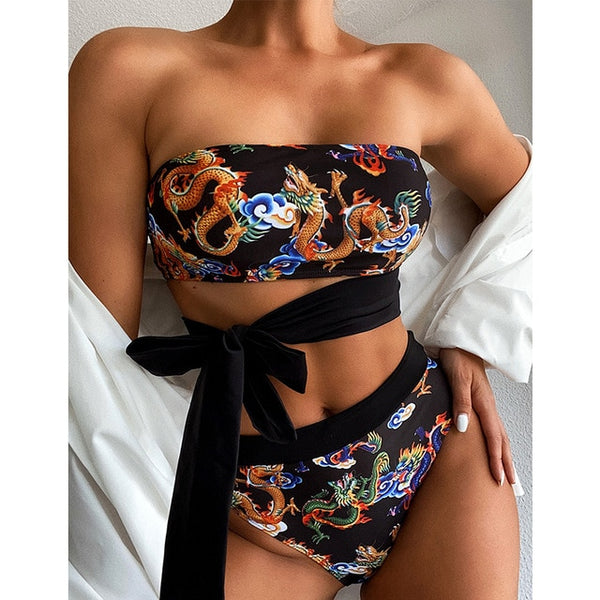 In-X High waist paisley print bikini 2020 Push up swimwear women Underwire swimsuit female Sexy lace bikinis Straps bathing suit