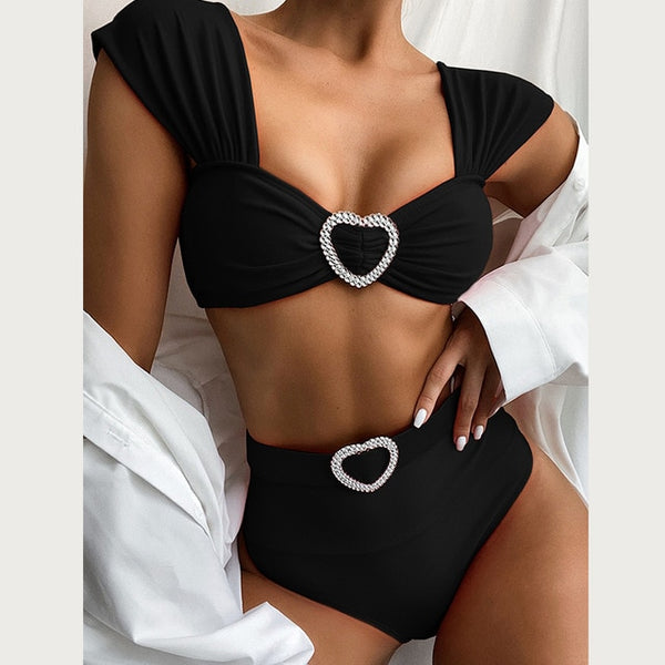 In-X High waist paisley print bikini 2020 Push up swimwear women Underwire swimsuit female Sexy lace bikinis Straps bathing suit