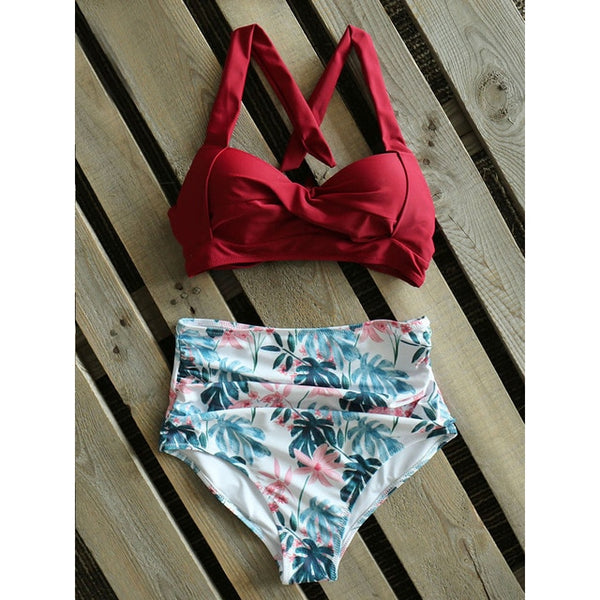 Sexy High Waist Bikini 2020 Halter Plus Size Swimwear Women Swimsuit Female Bikini Set Bodysuit Bathing Suit Summer Biquini XXL