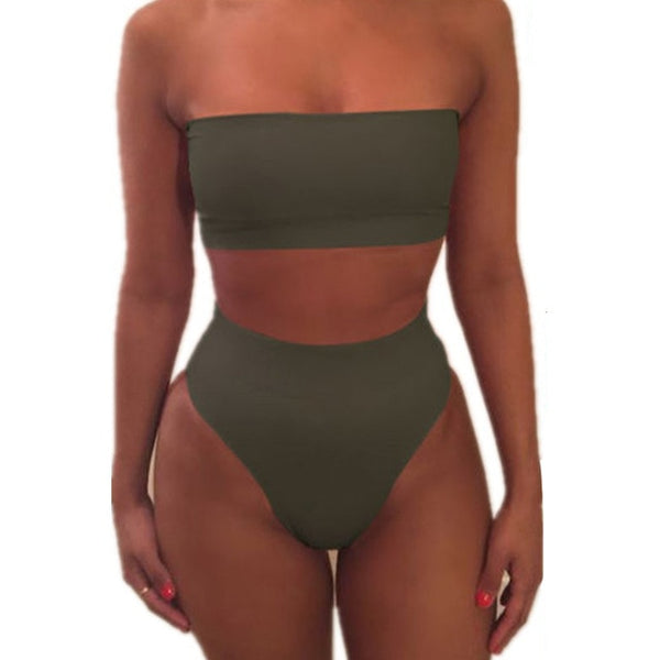 Bikini Biquini women swimsuit Bikinis Set Women Swimwear Sexy Set pure color bikini Push Up Swimming Sexy Bikinis set Beachwear