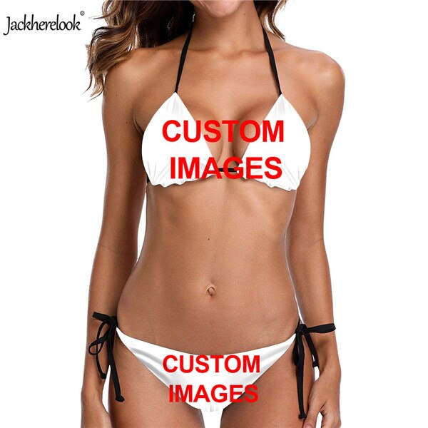Jackherelook Little daisies Pattern Women Halter Swimwear Push Up Swimsuit Female Bathing Suit Beachwear Tanga Biquini Mujer